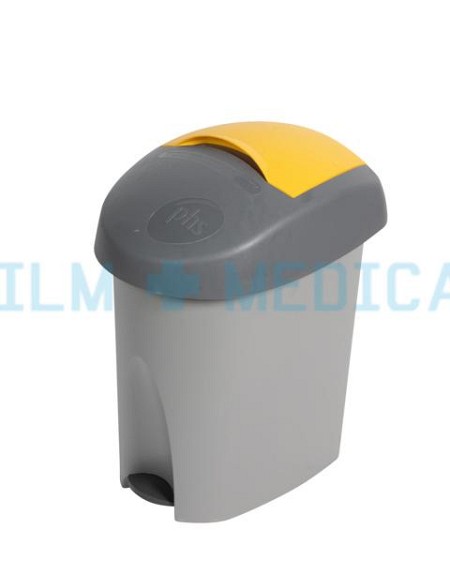 Grey & Yellow Pedal Bin